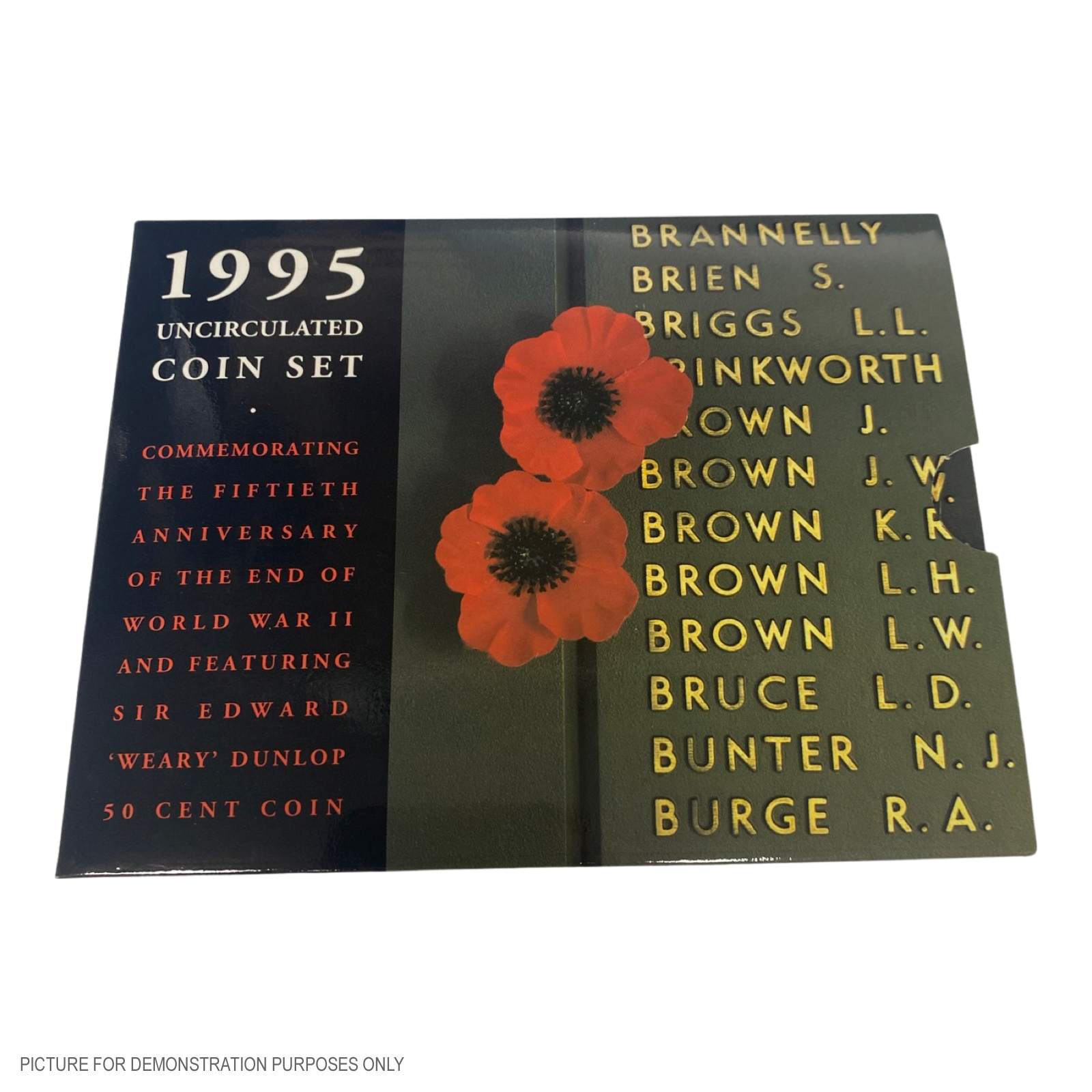 1995 Six Coin Uncirculated Year Set - 50th Anniversary End of WWII